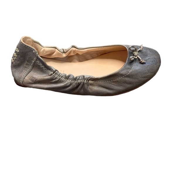 Bed Stu Bosworth Taupe Rustic Ballet Leather Flats sz 6 - Picture 1 of 6